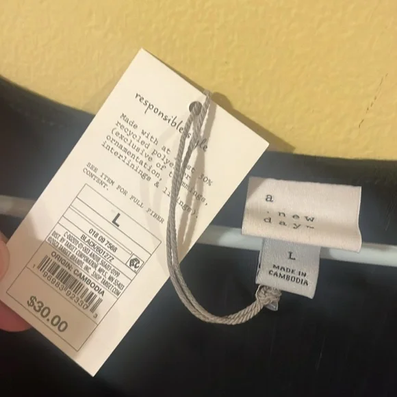 NWT A New Day Black Midi Dress with Front Twist Cutout - Picture 6 of 6